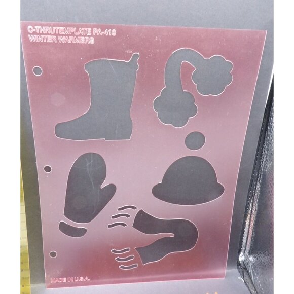 Shapes, Borders and More Stencils Set of 4 Creative Memories, C-Thru Templates - Picture 4 of 6